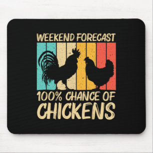 Tapis De Souris Conception de poulet drôle pour hommes femmes ferm