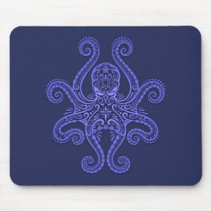 Tapis De Souris Conception de poulpe (bleue)