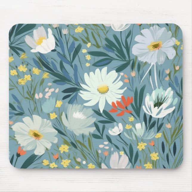 Tapis De Souris Conception de prairie Fleur sauvage (Devant)