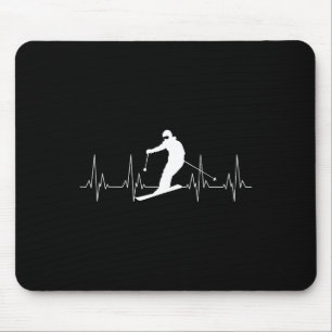 Tapis De Souris Conception de ski drôle pour hommes femmes amateur
