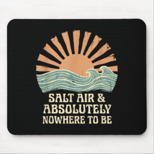Tapis De Souris Conception de vagues de plage de vacances en crois