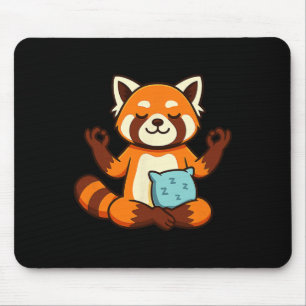 Tapis De Souris Conception de yoga zen méditation Panda roux