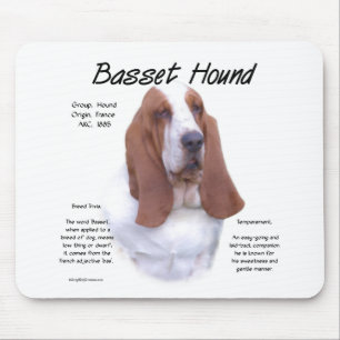 Tapis De Souris Conception d'histoire de Basset Hound