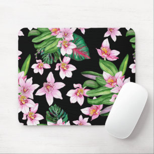 Tapis De Souris Conception d'orchidées à l'aquarelle 27 