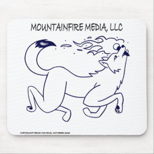 Tapis De Souris Conception du logo MountainFire Media sur un