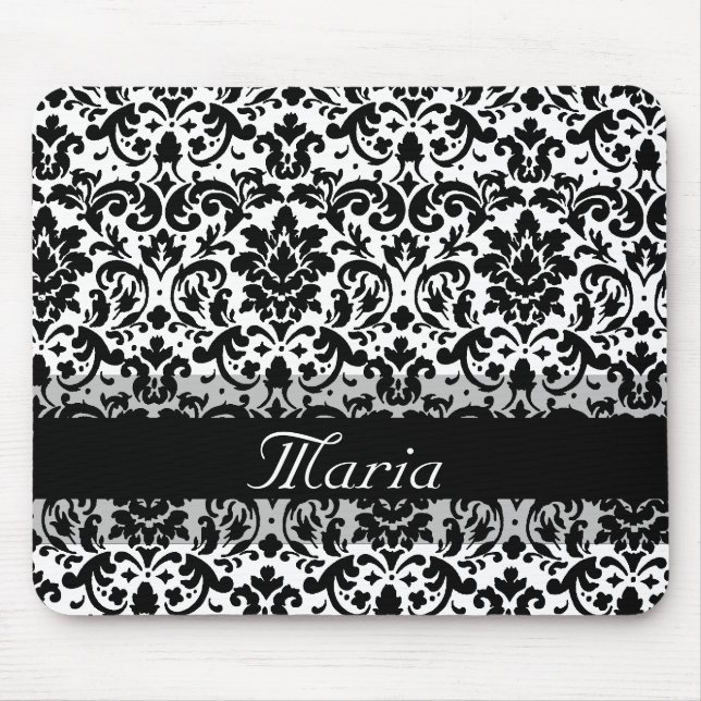 Tapis De Souris Conception élégante de calligraphie de damassé (Devant)
