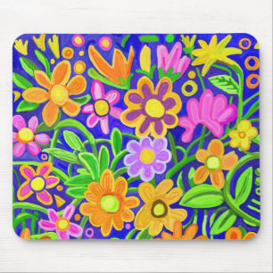 Tapis De Souris Conception florale peinte