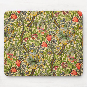 Tapis De Souris Conception florale vintage de lis d'or de William