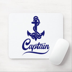 Tapis De Souris Conception nautique d'ancre de voilier capitaine