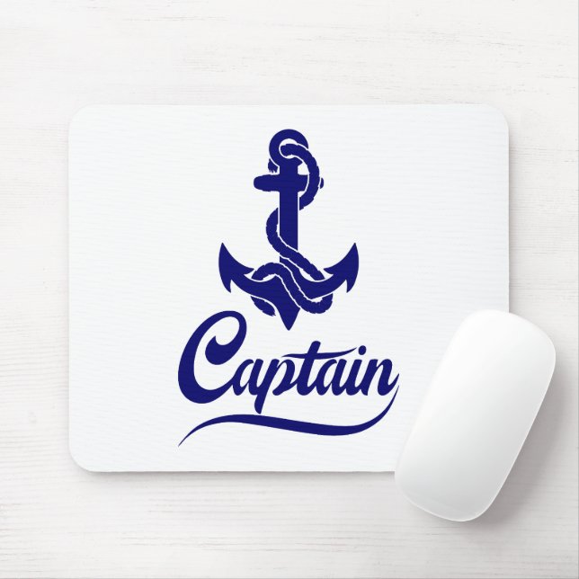 Tapis De Souris Conception nautique d'ancre de voilier capitaine (Avec souris)