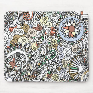 Tapis De Souris Conception Paisley Fleur