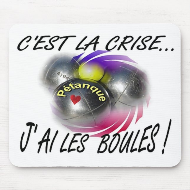 Tapis De Souris Conception pratique de Petanque (Devant)