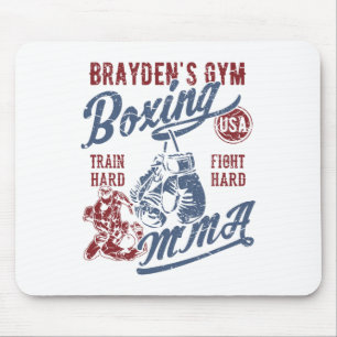 Tapis De Souris Conception Rétro de Brayden's Gym Boxe Mma Pour Le