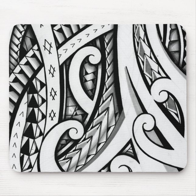 Tapis De Souris Conception tribale maorie originale de tatouage (Devant)
