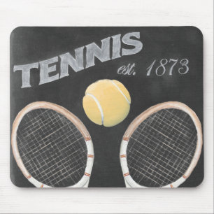 Tapis De Souris Conception vintage de tableau de tennis