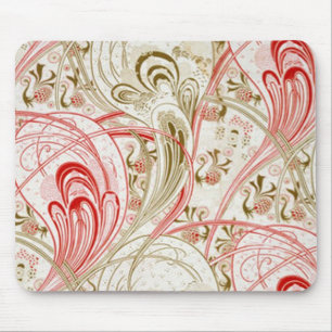 Tapis De Souris Conception vintage de tourbillons textiles - Mouse