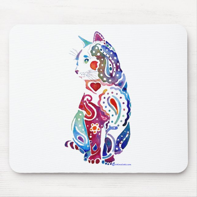 Tapis De Souris Conceptions de chat de Paisley (Devant)