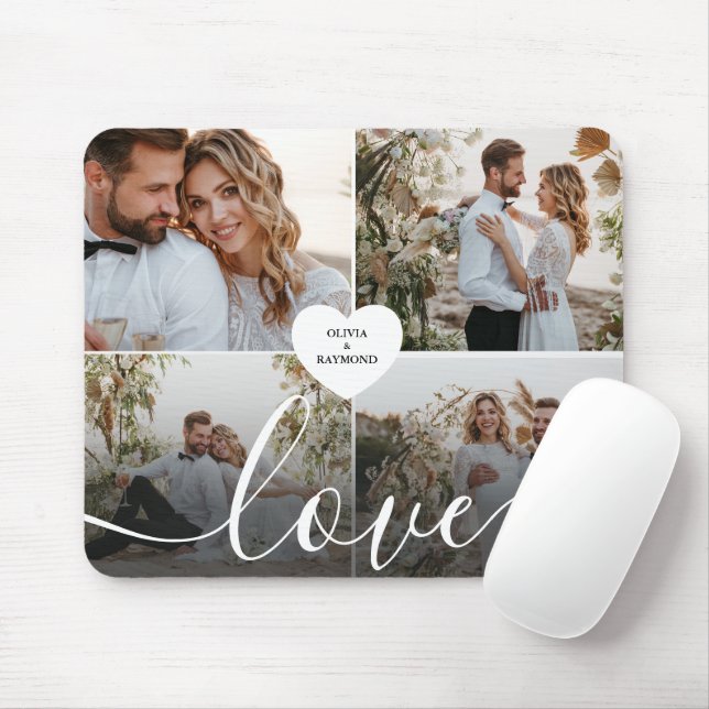 Tapis De Souris Concevez votre propre amour Collage de photos (Avec souris)