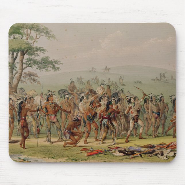 Tapis De Souris Concours de tir à l'arc de Mandan, c.1832 (Devant)