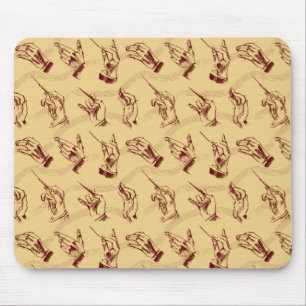 Tapis De Souris Conducteur (motif brun et ocre)