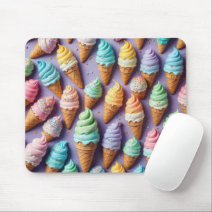Tapis De Souris Cones de crème glacée Abstraits