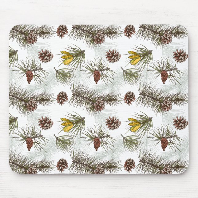 Tapis De Souris Cônes de pin d'automne (Devant)