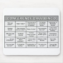 Conférence Call Bingo Mousepad