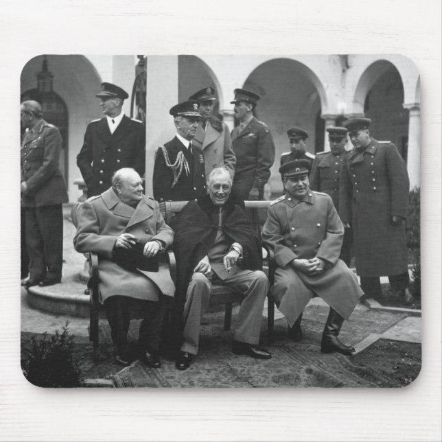Tapis De Souris Conférence de Yalta Roosevelt Staline Churchill 19 (Devant)