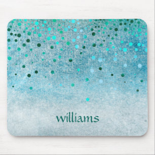 Tapis De Souris Confetti Sea Blue Beach Parties scintillant Points