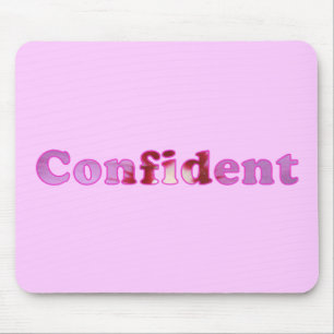 Tapis De Souris Confiance épelée avec des fleurs roses mousepads