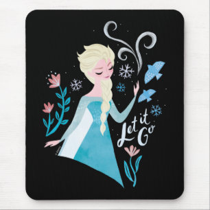 Tapis De Souris Congelé 2   Aquarelle Elsa "Let It Go"