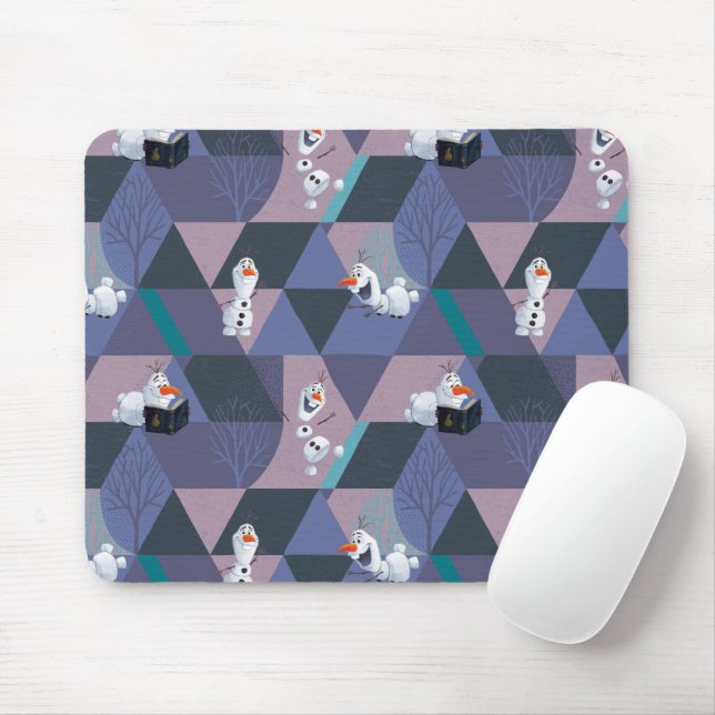 Tapis De Souris Congelé 2 | Motif géométrique violet Olaf (Avec souris)