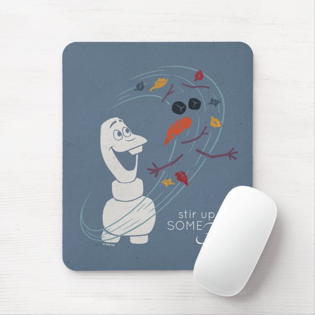 Tapis De Souris Congelé 2 : Olaf Et Le Vent (Avec souris)