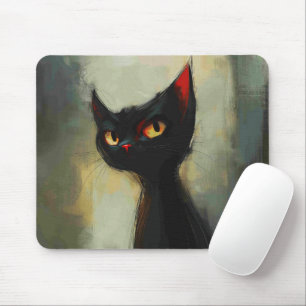 Tapis De Souris Connaissant Black Ninja Cat