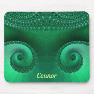 Tapis De Souris CONNOR ~ Zany Nuances de Motif fractal vert
