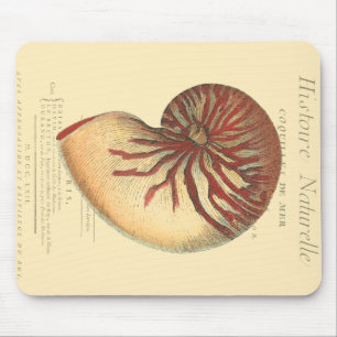 Tapis De Souris Conque rouge vintage Shell