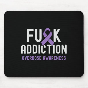 Tapis De Souris Conscience de la surdose du ruban pourpre Fck