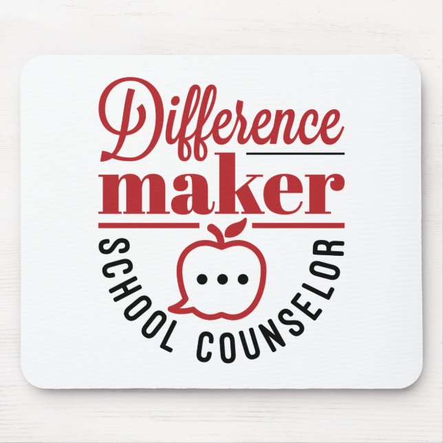 Tapis De Souris Conseillère d'école pour les concepteurs de différ (Devant)