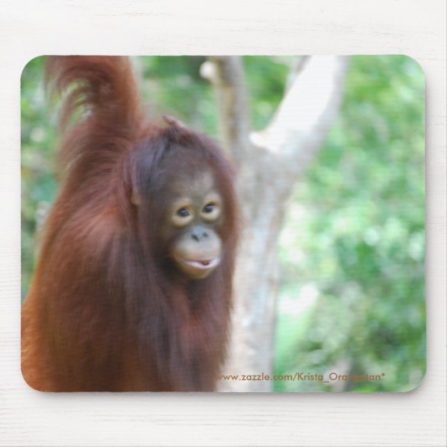Tapis De Souris Conservation d'animal de jungle d'orang-outan de (Devant)