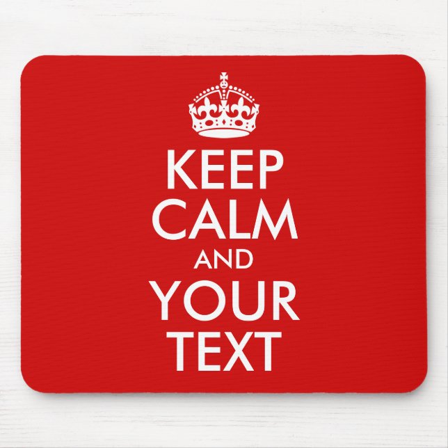 Tapis De Souris Conserver le calme et le texte (Devant)