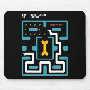 Tapis De Souris Console de jeux vidéo rétro Chien de jeu vidéo Arc
