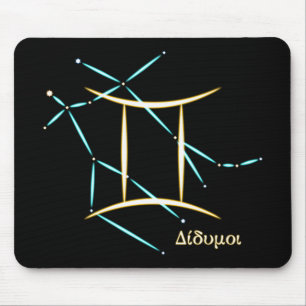 Tapis de souris constellation du zodiaque Gémeaux