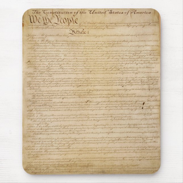 Tapis De Souris CONSTITUTION AMÉRICAINE Histoire américaine Mousep (Devant)
