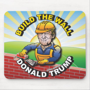 TAPIS DE SOURIS CONSTRUIRE LE MUR DONALD TRUMP BRICK LAYER MASON U