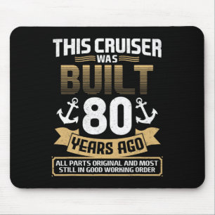 Tapis De Souris Construit il y a 80 ans Vintage 80 ans 80e anniver