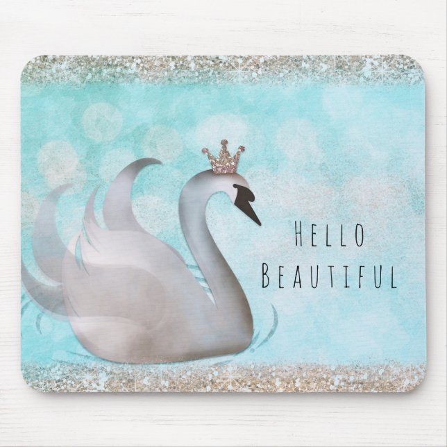 Tapis De Souris Conte de fées de princesse Faux Gold Glitter Chic (Devant)