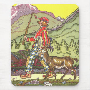 Tapis De Souris Conte de fées vintage, garçon et vent du nord, Hau