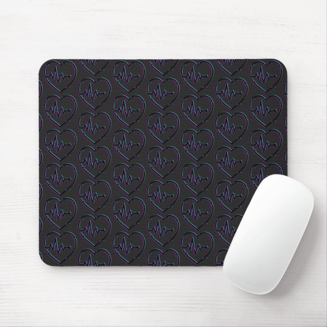 Tapis De Souris Contrôle cardiaque Mousepad (Avec souris)