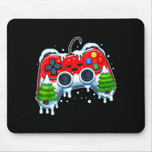 Tapis De Souris Contrôleur de jeu vidéo chapeau de Noël Santa joue