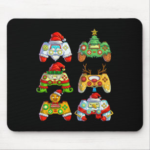 Tapis De Souris Contrôleur de jeu vidéo Santa Hat Christmas Gamer